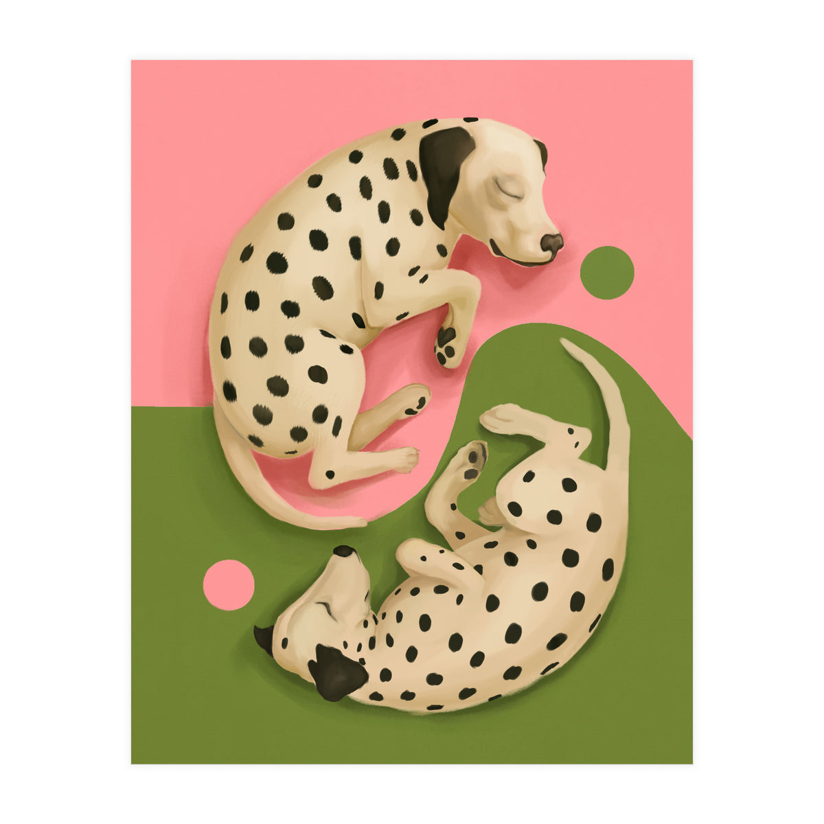 Yin And Yang Dalmatians (Print Only)