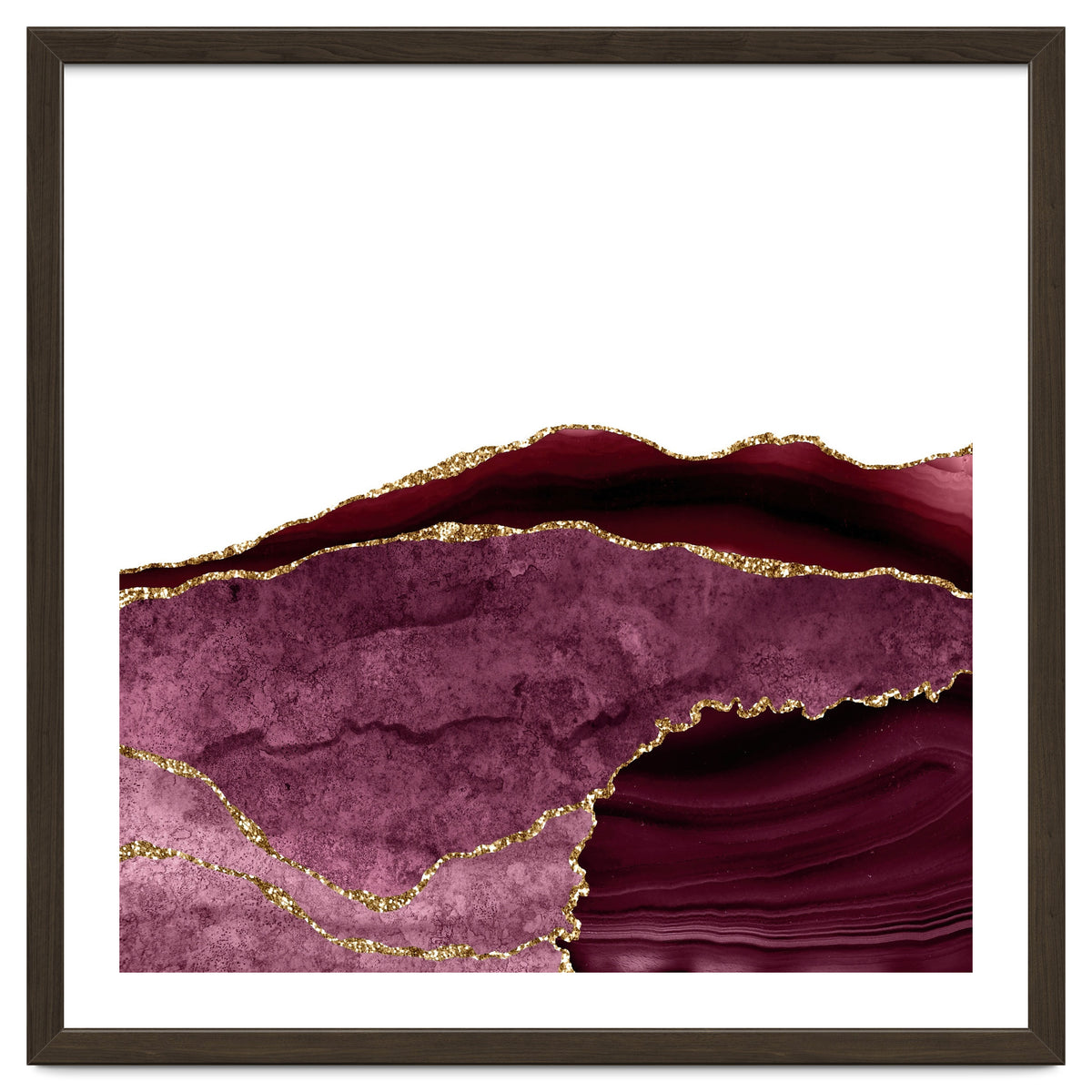 Burgundy & Gold Agate Texture 28