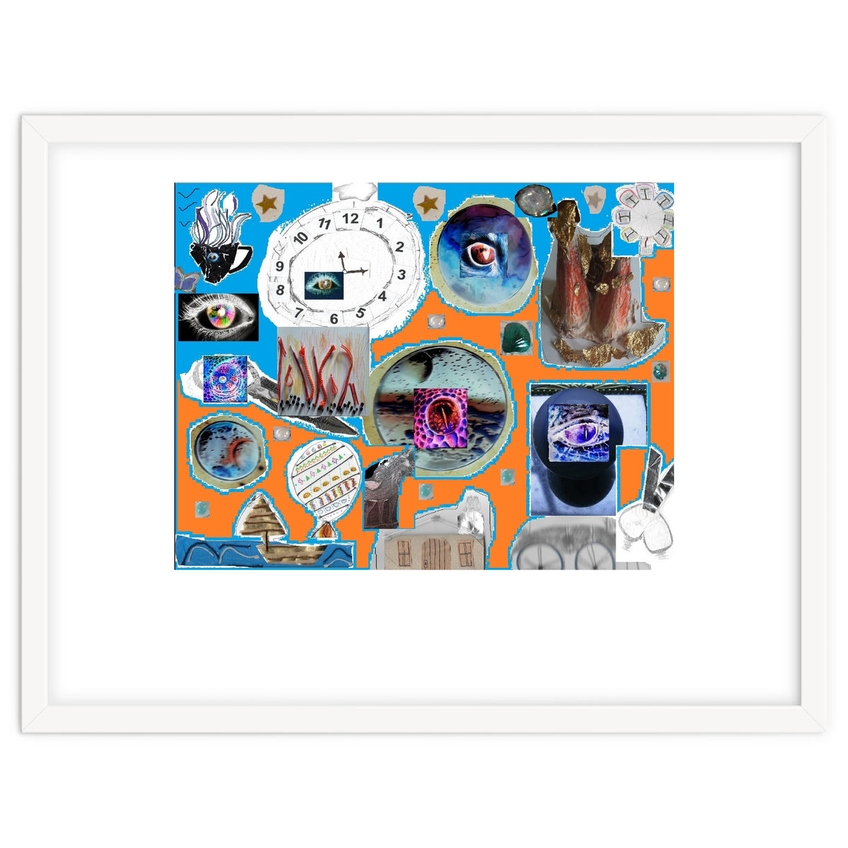 Abstract Collage 3 D Material Design Original