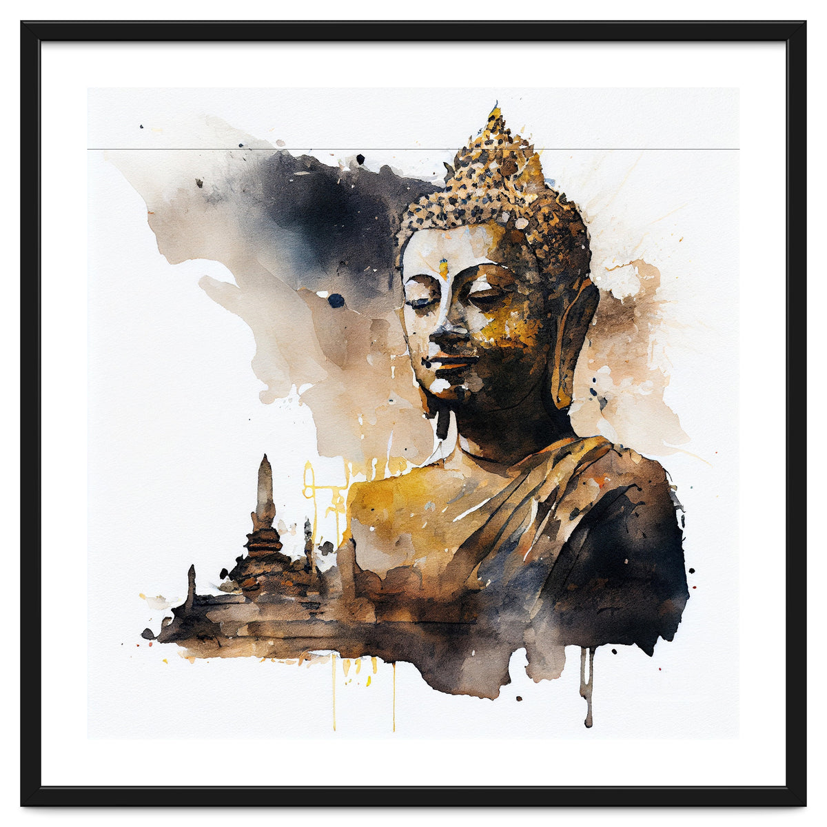 Watercolor Buddha #1