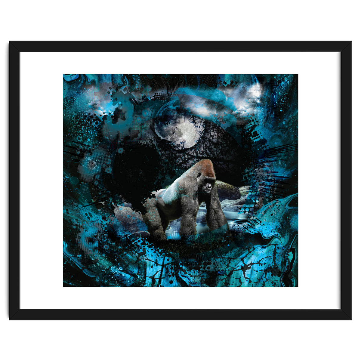 Gorilla Blue Moon Forest Scenic