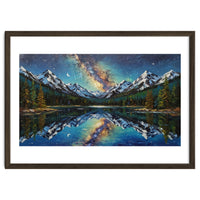 Midnight Mountain Reflection