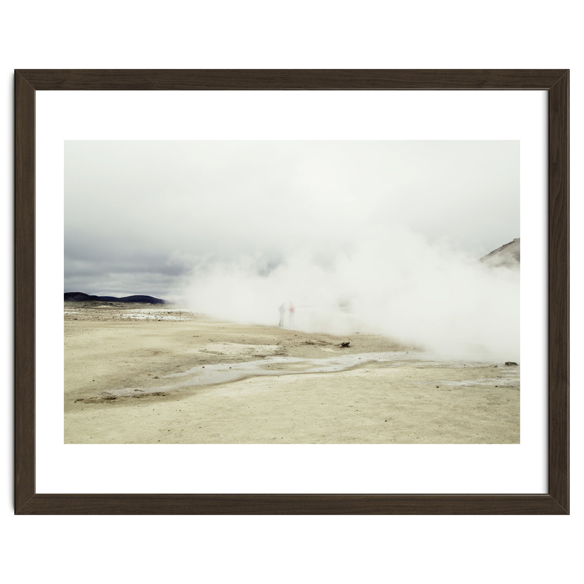 Tourists hidden in the hot spring steam -  Iceland