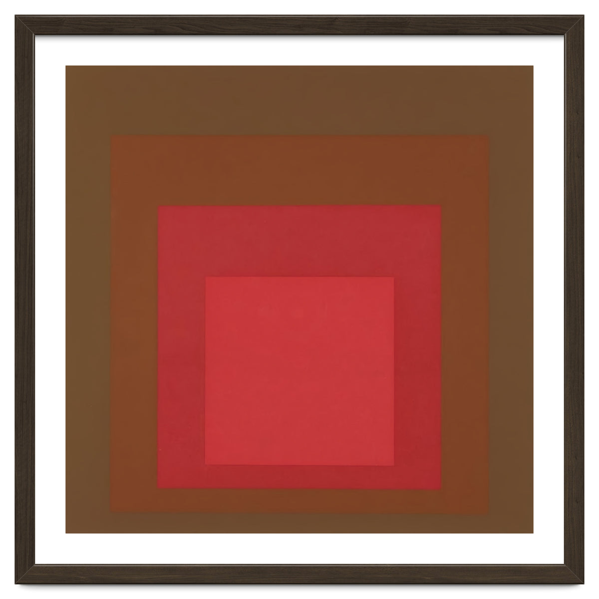 JOSEF ALBERS - HOMAGE TO THE SQUARE, RED, BROWN