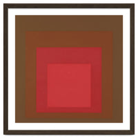 JOSEF ALBERS - HOMAGE TO THE SQUARE, RED, BROWN