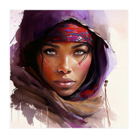 Watercolor Tuareg Woman #6 (Print Only)