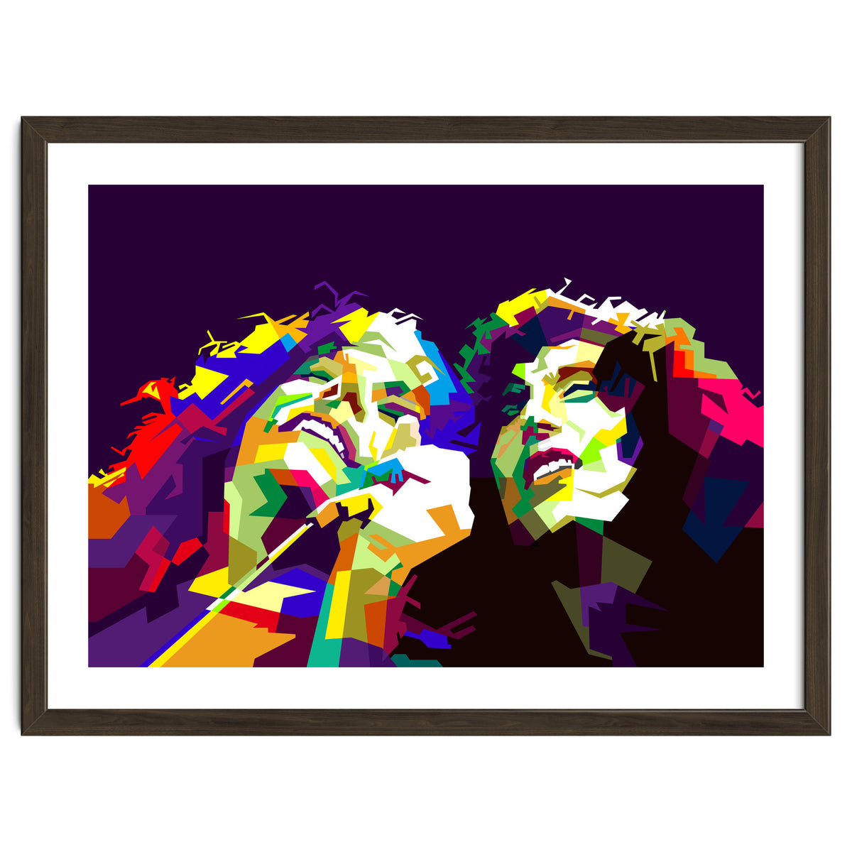 Robert Plant And Jimmy Page Pop Art WPAP