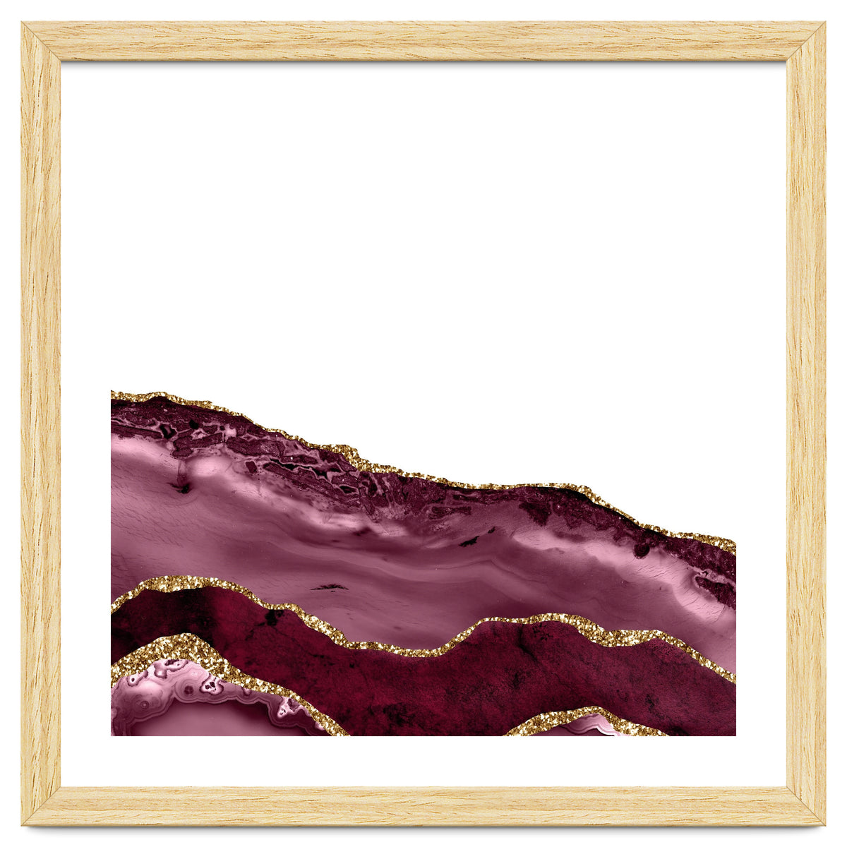 Burgundy & Gold Agate Texture 24