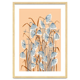 Linocut Flower Meadow Peach Fuzz thumbnail