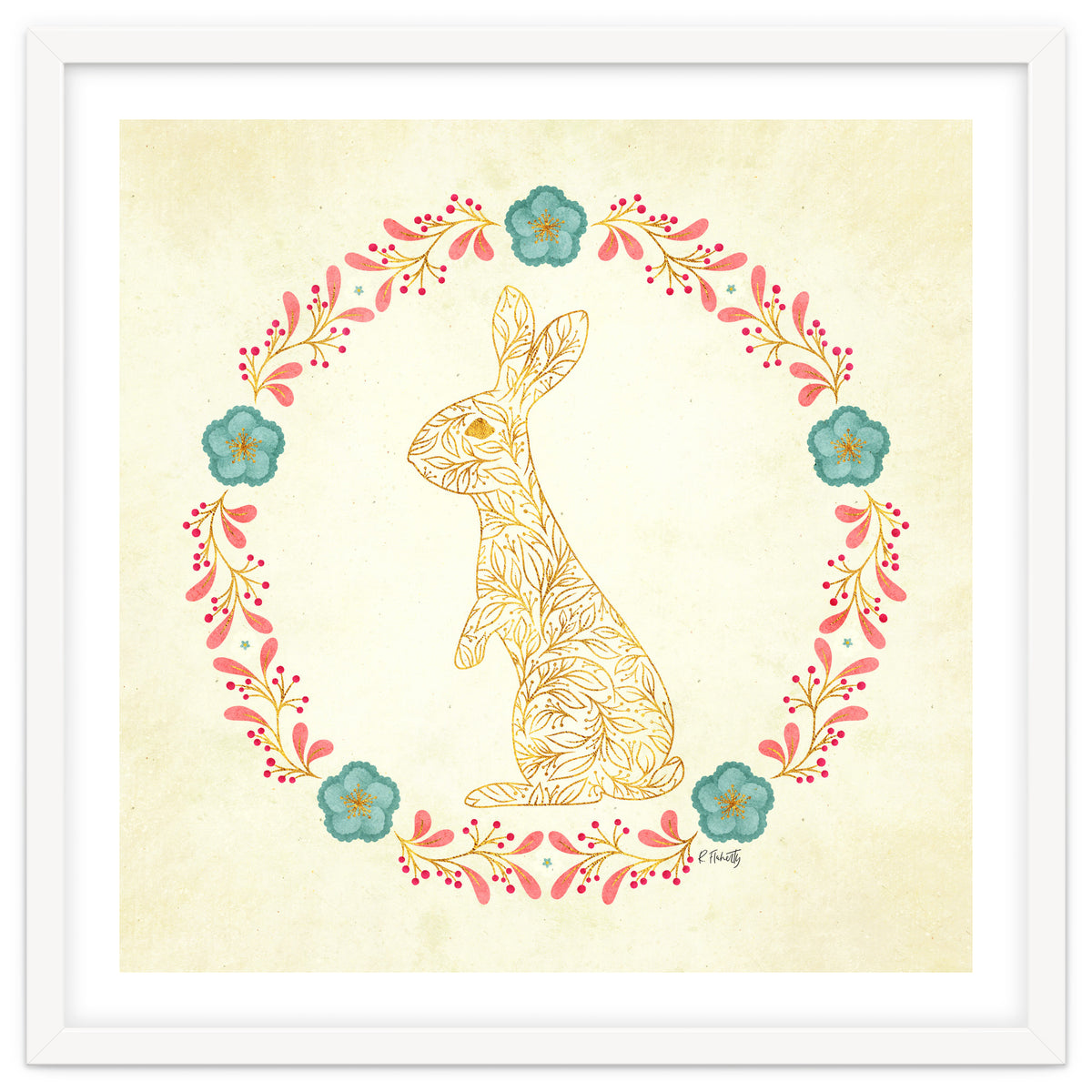 Floral Rabbit Wreath