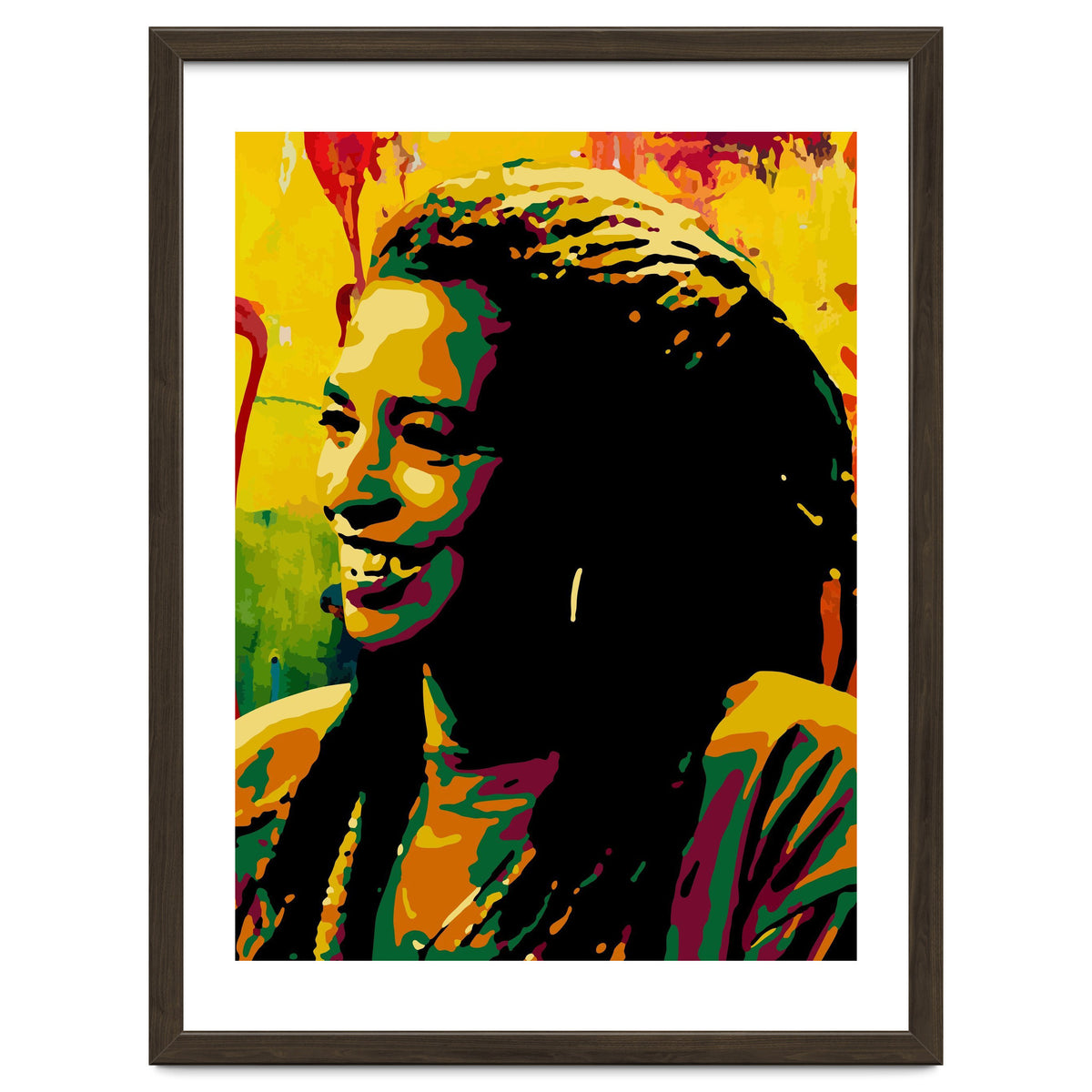 Angela Davis Colorful abstract Art