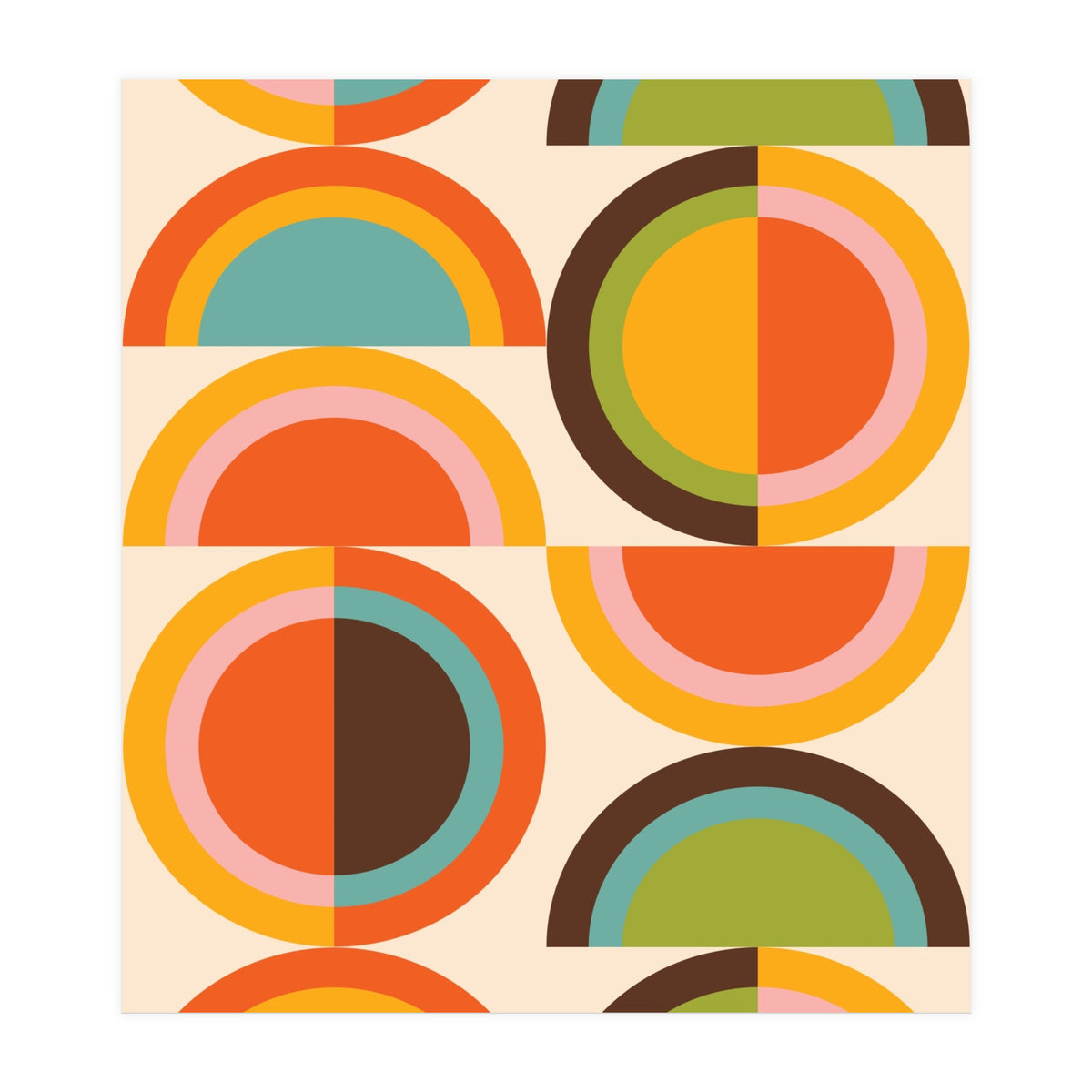 Bauhaus Geometric Rainbow (Print Only)