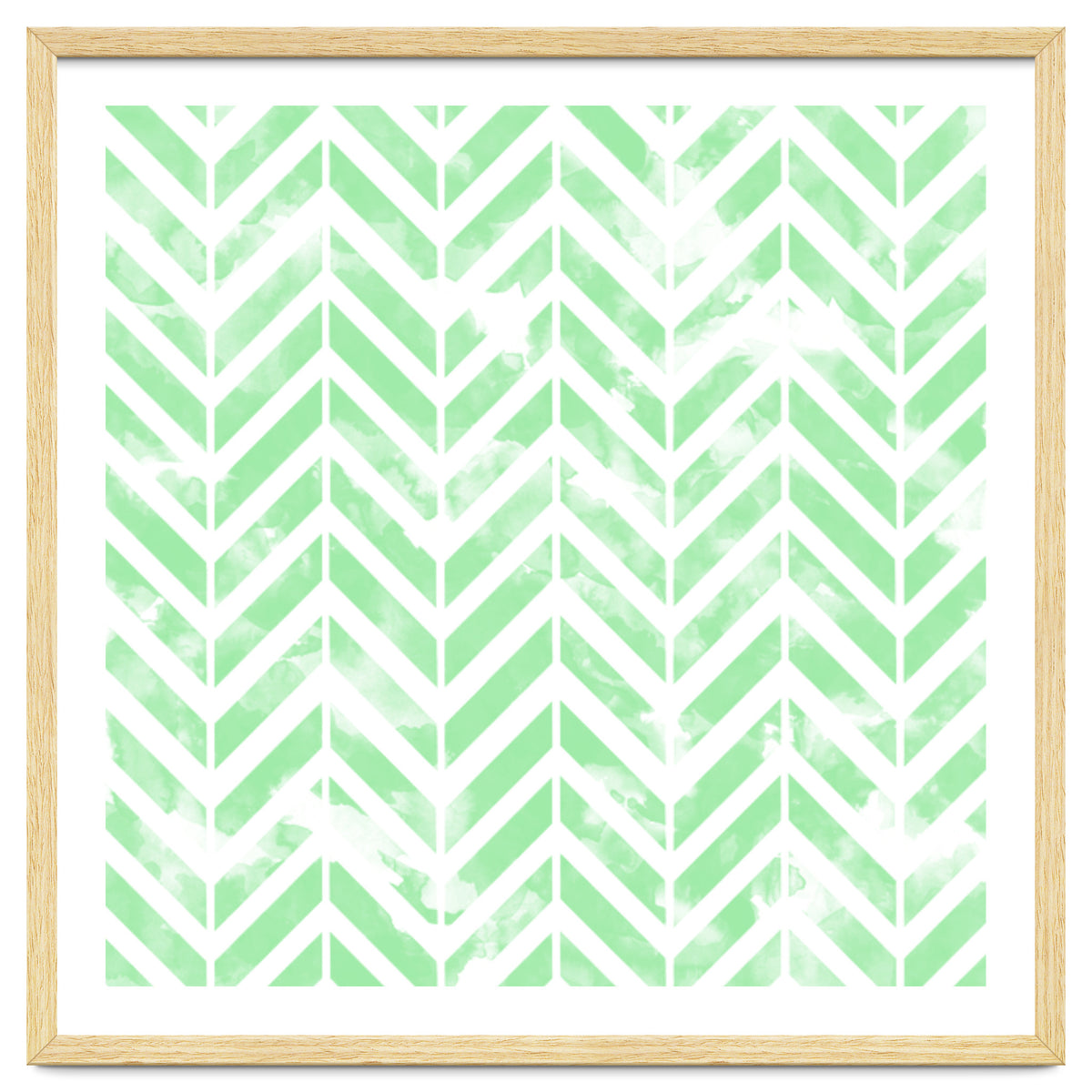 Shabby Green Chevron
