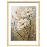 Elegant White Anemone Floral Oil Painting thumbnail