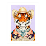 Tiger Portrait in Hat Wild Cowboy Fashion  (Print Only) thumbnail