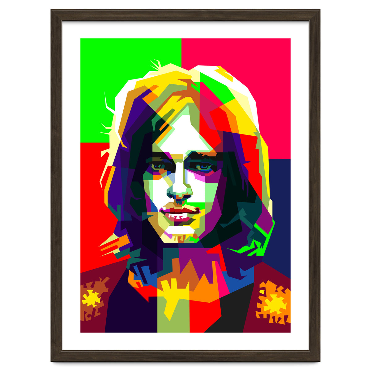 David Gilmour Pink Floyd Classic Rock Art WPAP