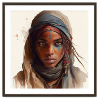 Watercolor Tuareg Woman #2