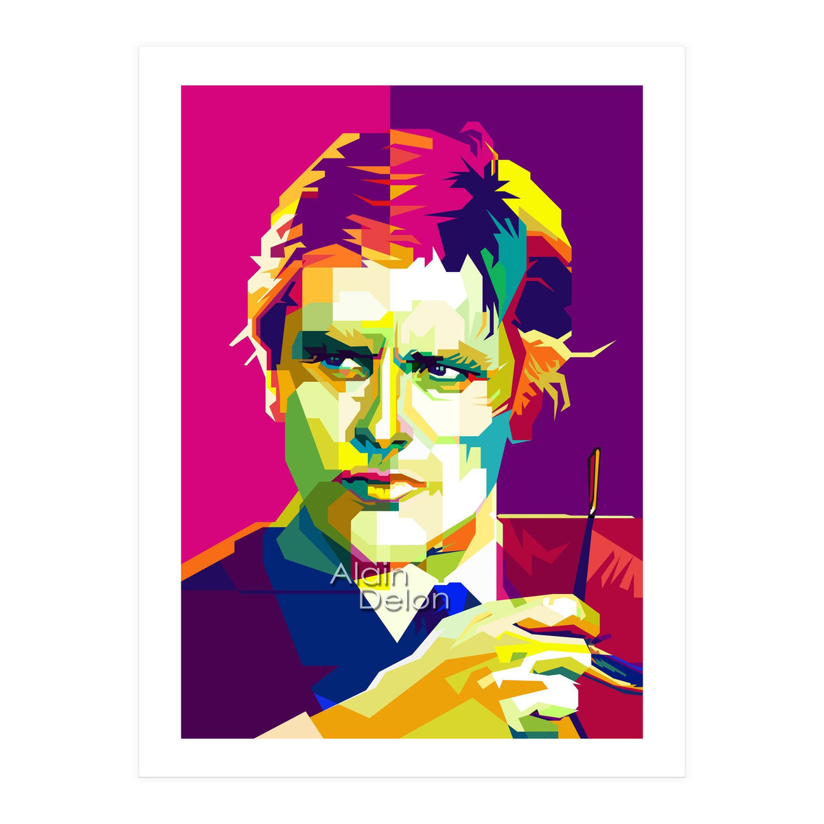 Alain Delon Retro Art WPAP (Print Only)