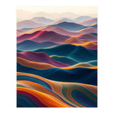Colorful Abstract Mountain Dunes Art Print (Print Only) thumbnail
