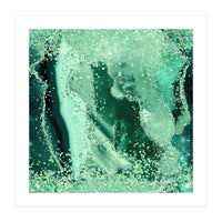 Emerald Glitter Agate Texture 03  (Print Only)