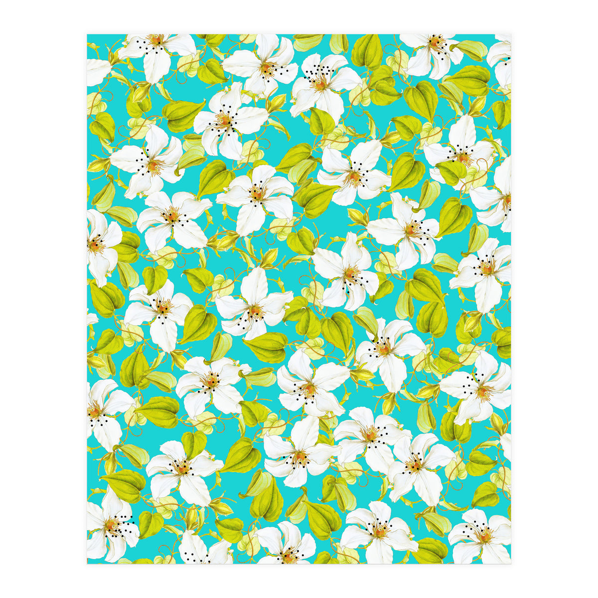 White Floral #society6 #decor #pattern (Print Only)