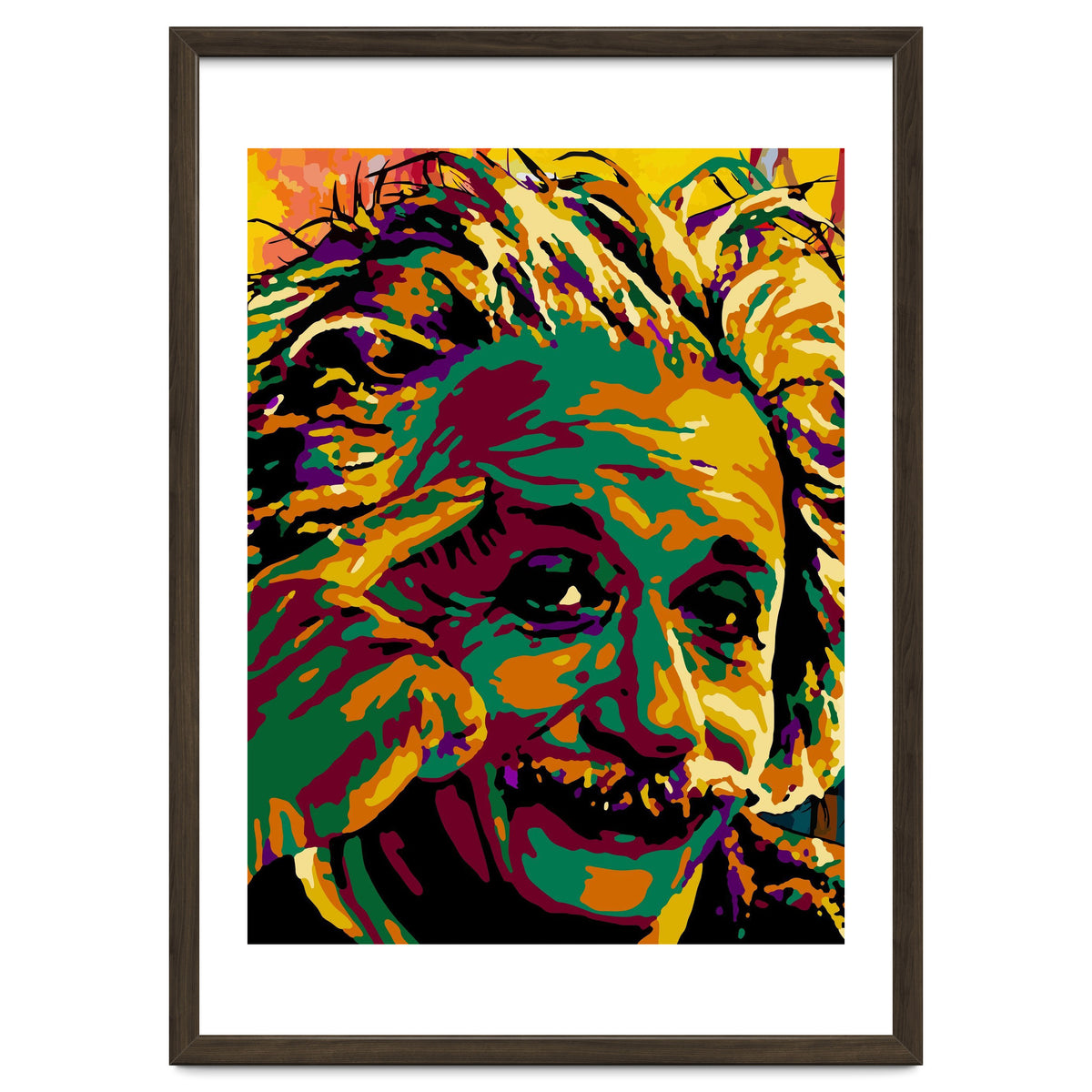 Albert Einstein Colorful Abstract 2