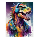 Tyrannosaurus In Headphones Music (Print Only) thumbnail