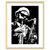 Rahsaan Roland Kirk American Jazz Multi-Instrumentalist in Grayscale 2 thumbnail