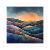 Abstract Ethereal Rolling Hills at Sunset (Print Only) thumbnail