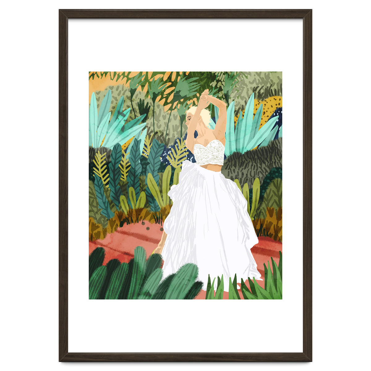 Forest Bride | Jungle Wedding Painting | Travel Solo | Blonde Woman Dancing Joy