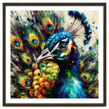 Vibrant Peacock Portrait thumbnail