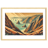 Vintage Cliffside Serenity Poster thumbnail