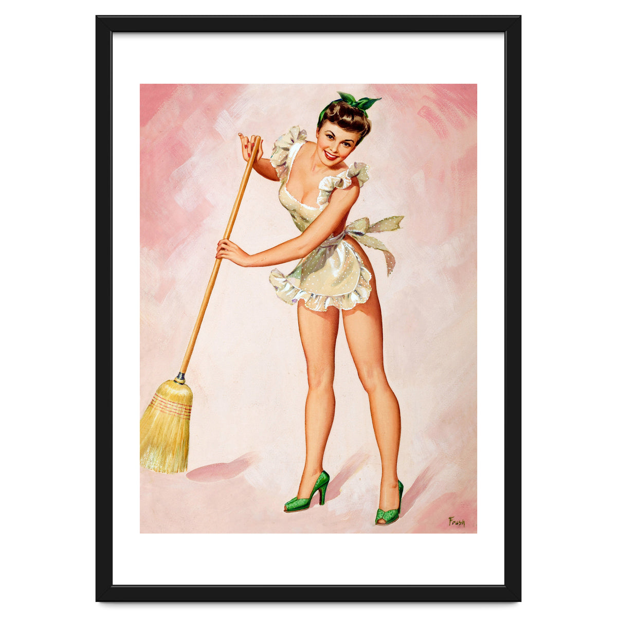 Sexy Pinup Mate On The Work