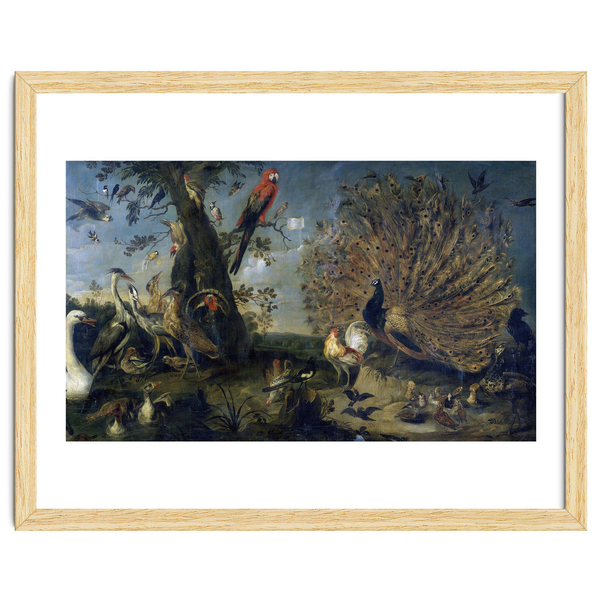 Frans Snyders / 'Concert of Birds', 1661, Flemish School, Oil on canvas, 203 cm x 334 cm, P07160.