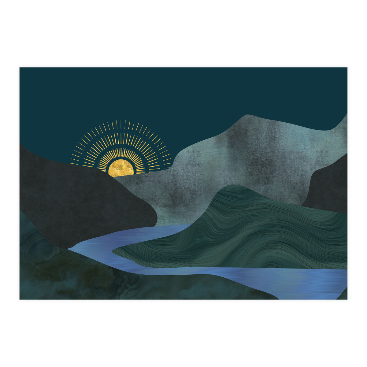 Abstract Landscape Sunrise (Print Only)