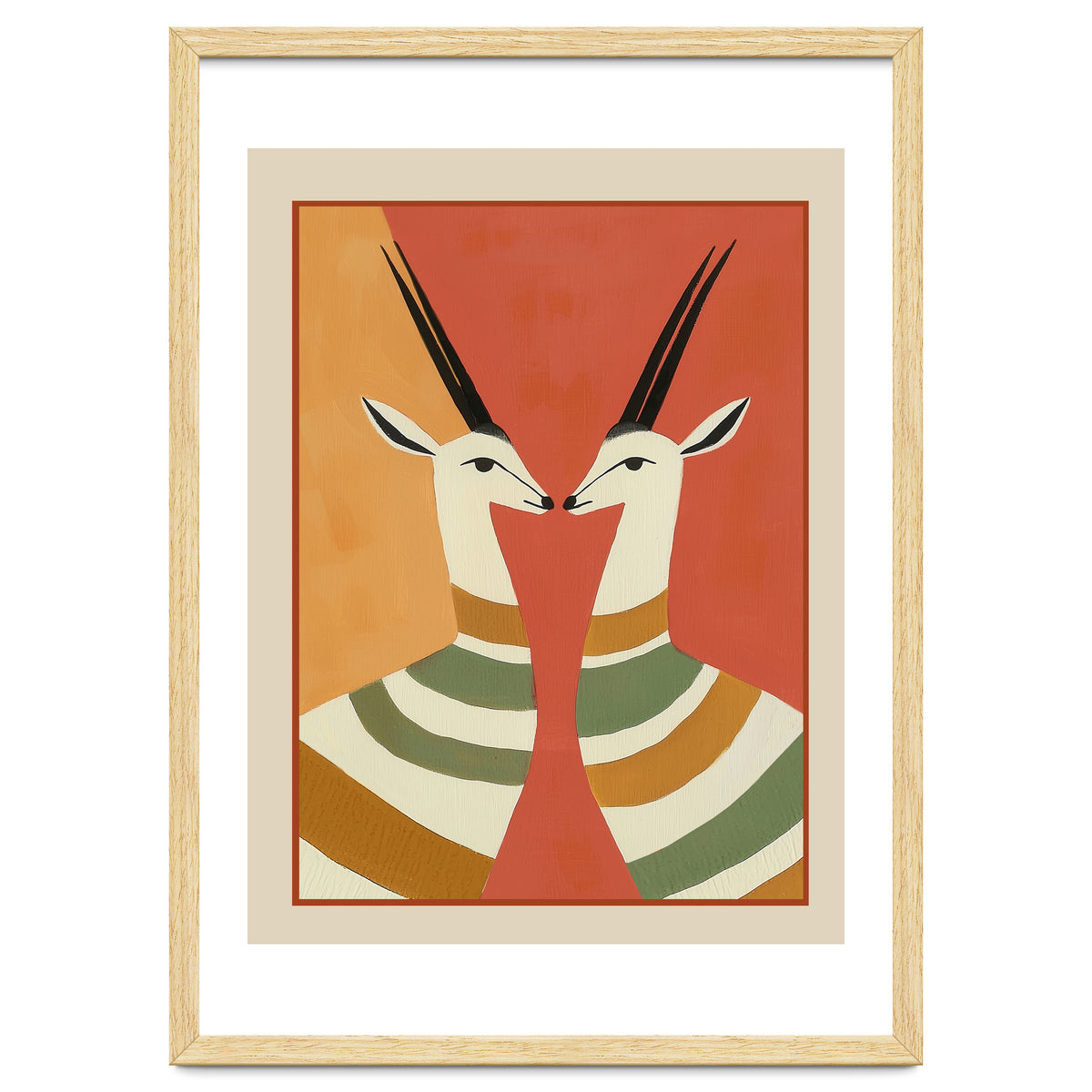 Two Gazelles In Stillness