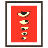 Abstract Eyes on Red Background thumbnail