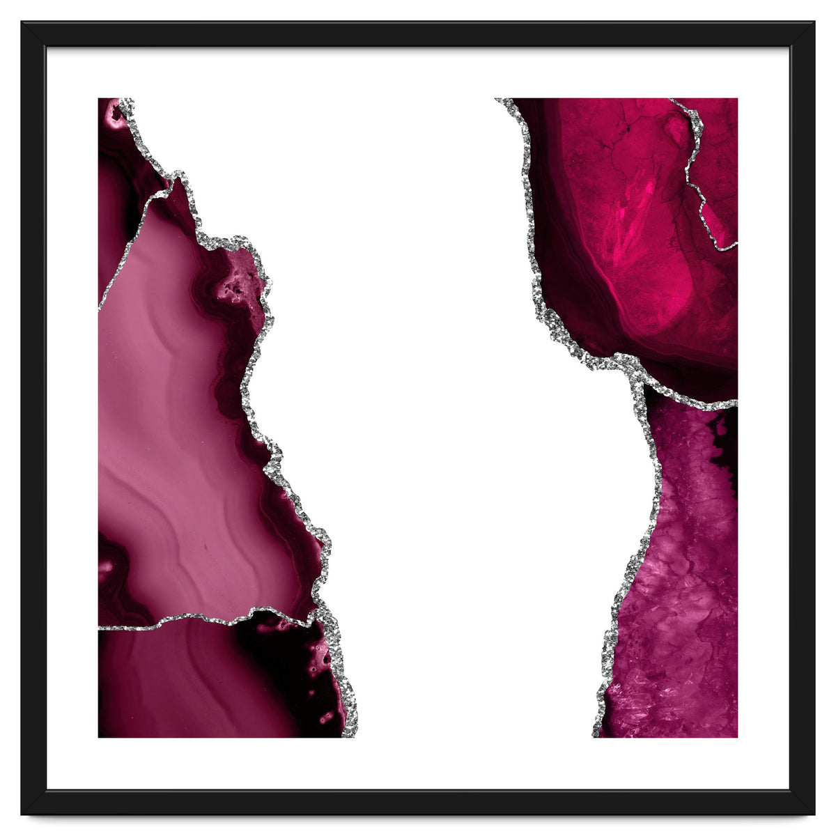 Burgundy & Silver Agate Texture 07