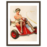 Pinup Sexy Girl On A Go Cart Car thumbnail