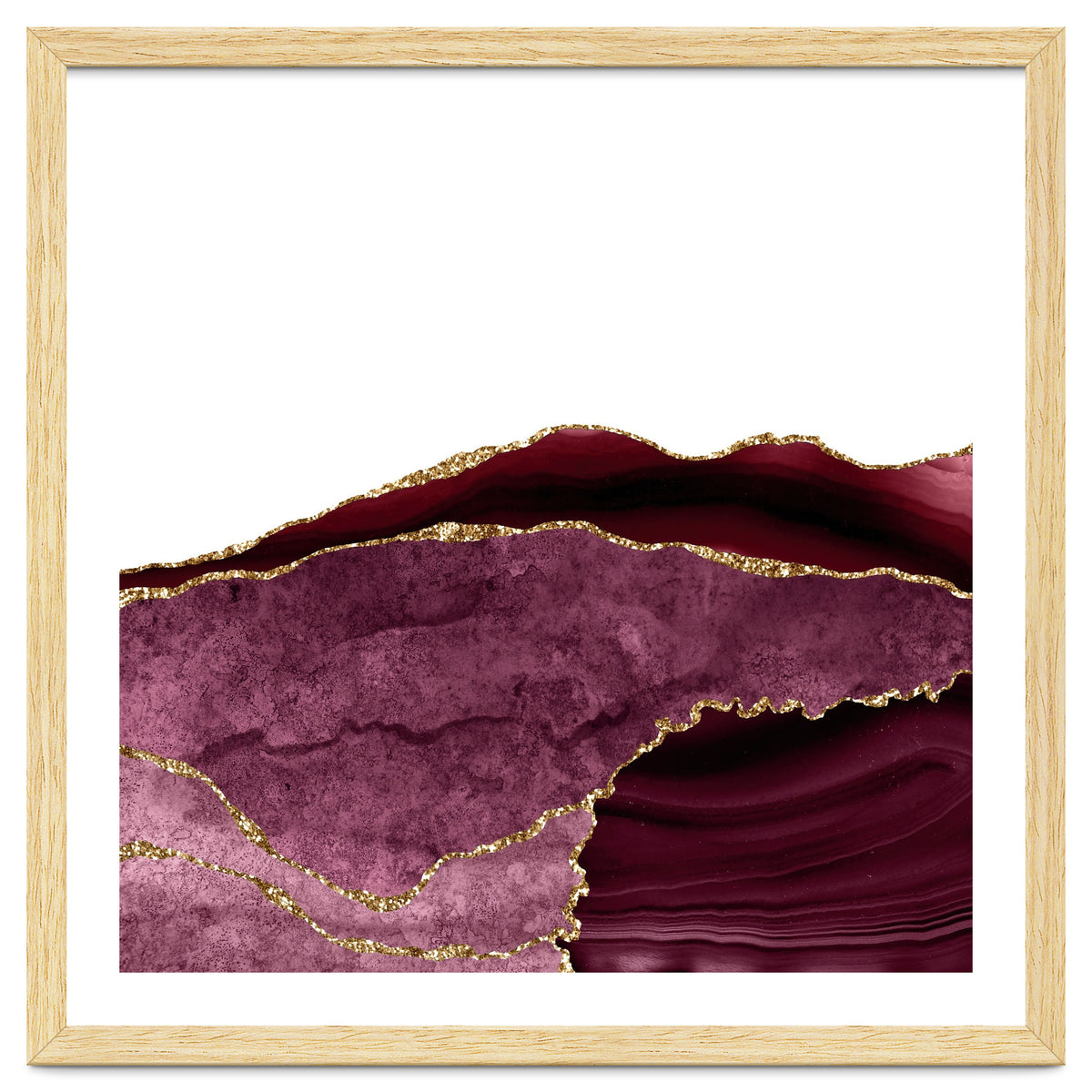 Burgundy & Gold Agate Texture 28
