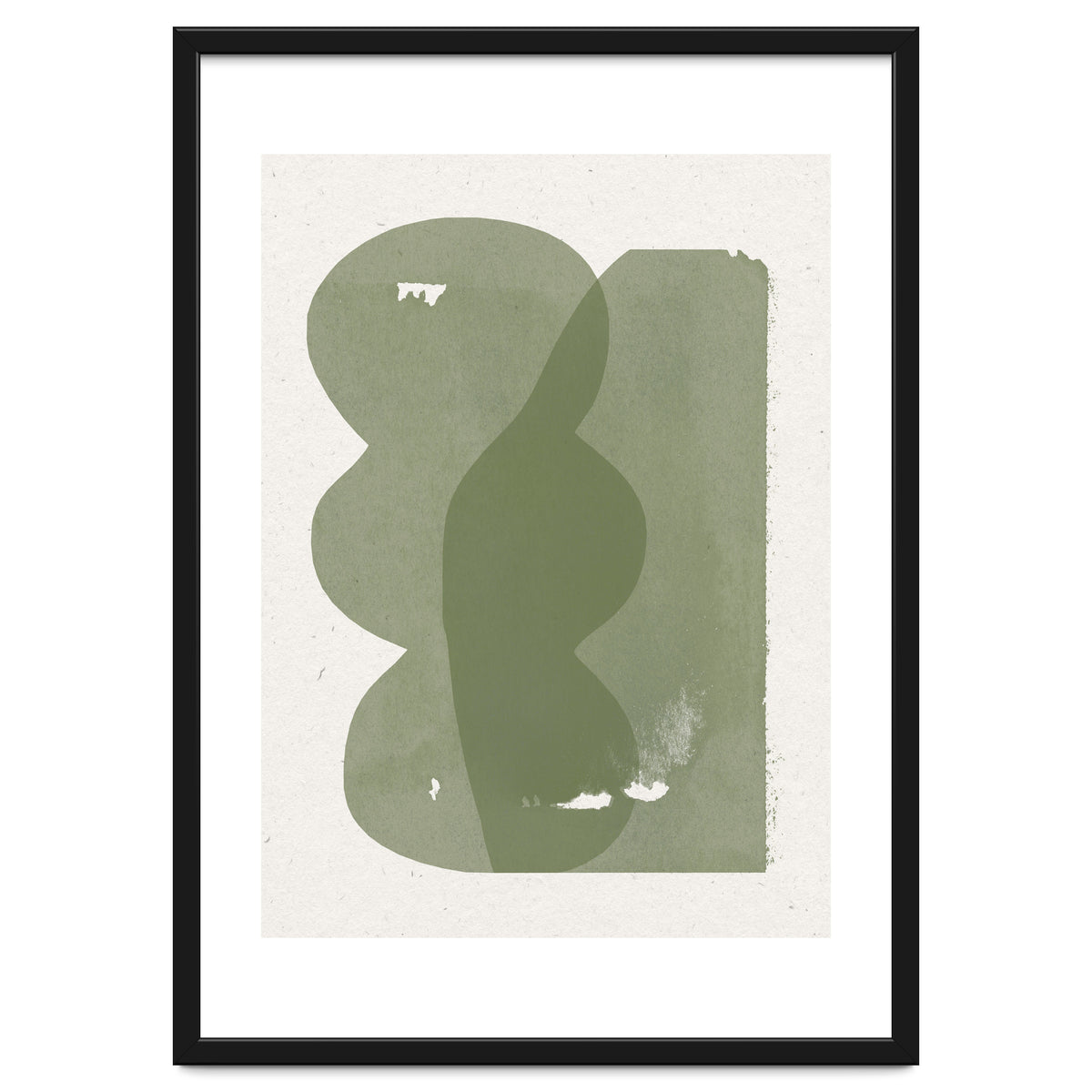 GREEN WATERCOLOR SHAPES NO.1