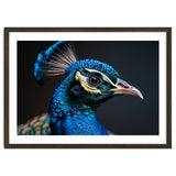 Close Up Peacock Head Blue Green Feather thumbnail