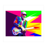 Joe Satriani Rock Guitar Instrumental Pop Art WPAP   (Print Only) thumbnail