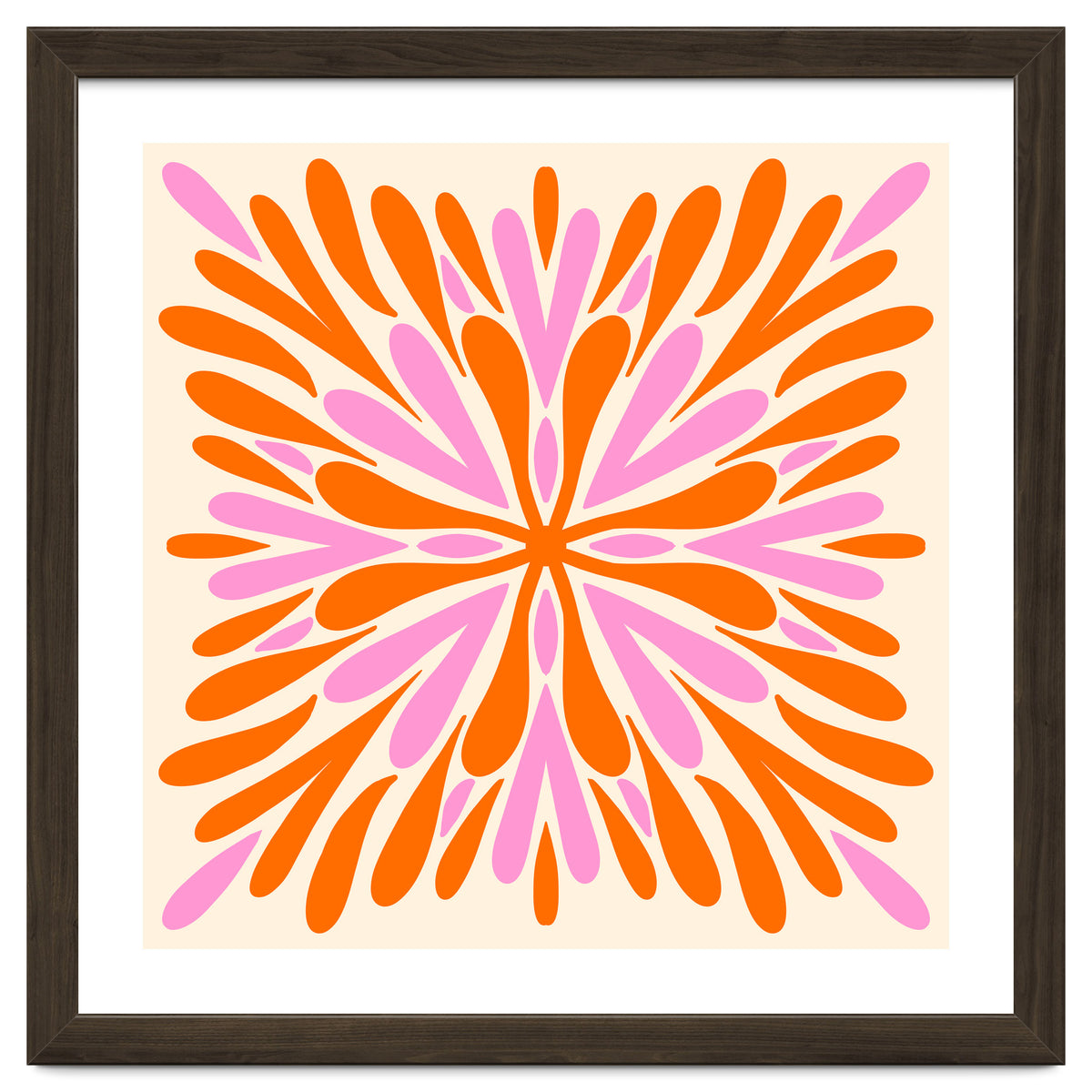 Symmetry Petals - pink and orange