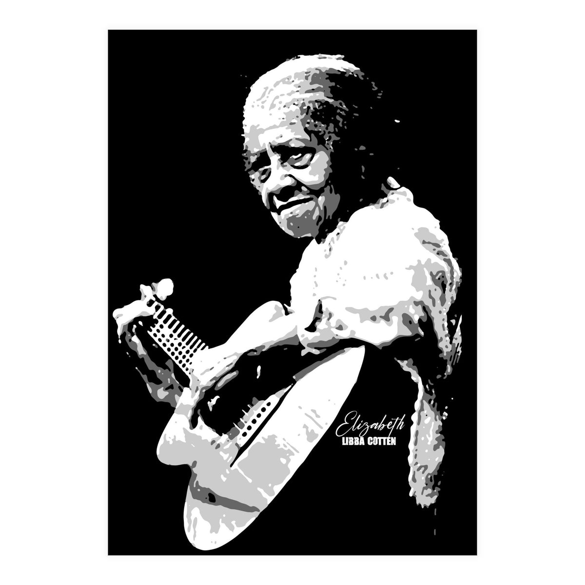 Elizabeth Cotten Folk and Blues Musician Legend (Print Only)