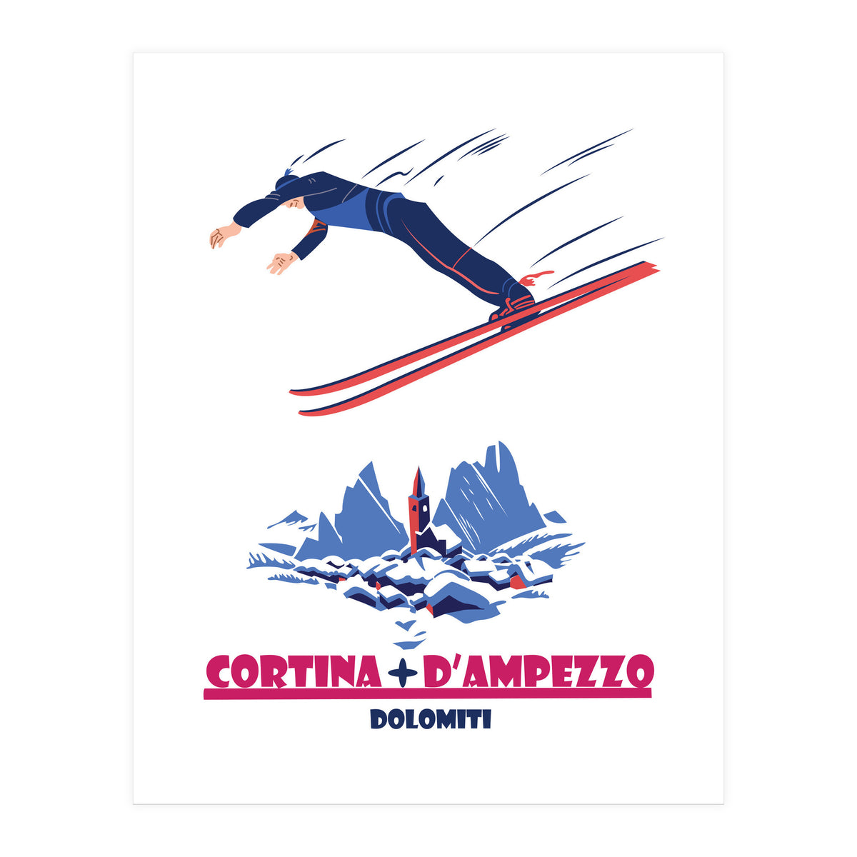 Ski Jump At Cortina Di Ampezzo (Print Only)