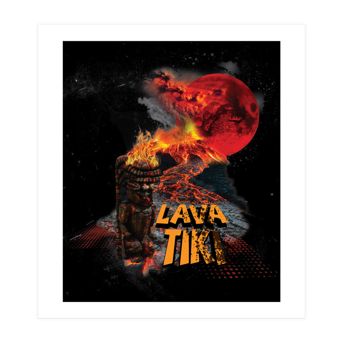 Volcano Lava Tiki (Print Only)