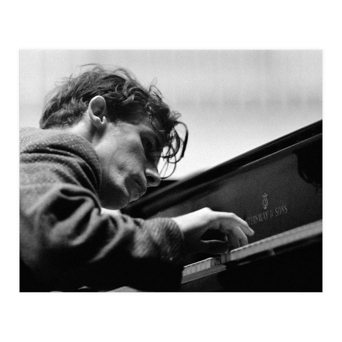 Pianist Glenn Gould with the Berlin  Philharmonic Orchestra under Herbert von Karajan. Berlin,1957. (Print Only)