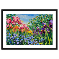 Vibrant Spring Meadow Oil Painting