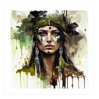 Ceremonial Druid Warrior Portrait (Print Only)